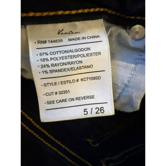 Kancan Dark Wash Stretchy Skinny Jeans Size 5/26 - Picture 4 of 8